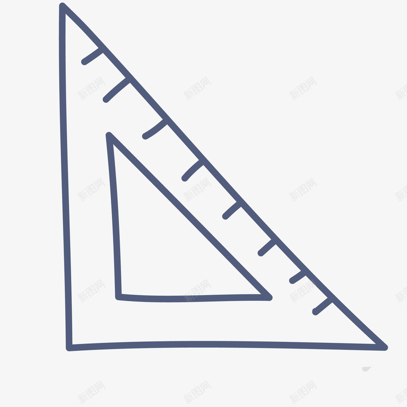 简约三角尺卡通插画png免抠素材_新图网 https://ixintu.com 学习 学习用品 手绘三角尺 数学 等边三角形 简约三角尺卡通插画