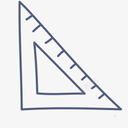 矢量三角尺子学习用品简约三角尺卡通插画高清图片