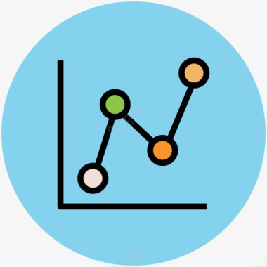 学校图案学校折线图图标图标