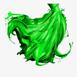 绿色美术不规则图形油漆素材