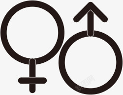 男女符号黑色情人节男女符号图标高清图片