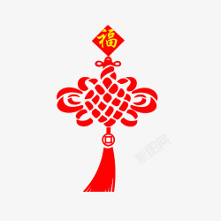 平安是福简笔画红色中国结高清图片