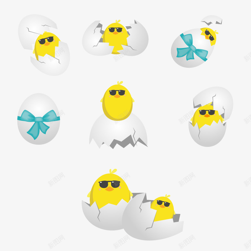 小鸡鸡蛋可爱插画卡通蛋壳png免抠素材_新图网 https://ixintu.com 卡通小鸡蛋壳 可爱插画 鸡蛋