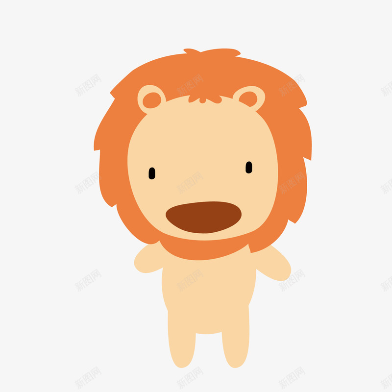 可爱狮子森林动物png免抠素材_新图网 https://ixintu.com 卡通动物 可爱狮子 小狮子 森林动物 背景装饰