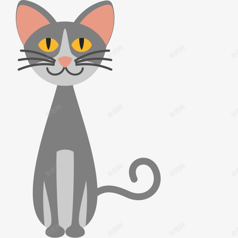 卡通猫咪手绘可爱动物小猫png免抠素材_新图网 https://ixintu.com 动物 卡通猫咪 可爱 小猫 手绘