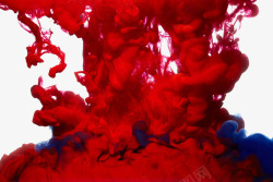 墨水渲染红色烟雾高清图片