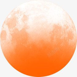 橙色月亮海报背景七夕情人节素材
