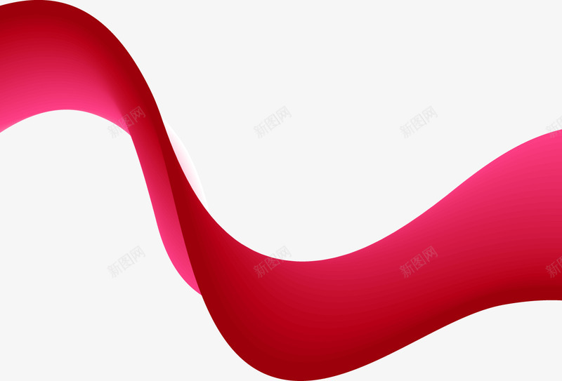 红色波浪弧线png免抠素材_新图网 https://ixintu.com 广告设计 弧线 弯曲 曲线 波浪线 科技 科技弧线 线条