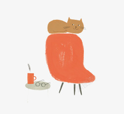 沙发上的猫卡通沙发上的猫高清图片