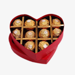 盒型七夕情人节巧克力礼物盒高清图片