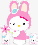 粉兔粉兔一家高清图片
