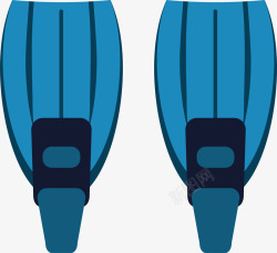 蓝色潜水鞋素材