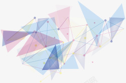 创意网状创意商务三角形折线高清图片