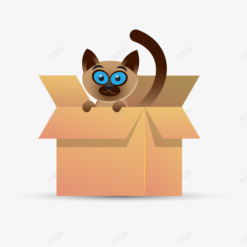 纸箱里的小猫咪png免抠素材_新图网 https://ixintu.com 可爱 小猫咪 纸箱里 纸箱里的小猫咪