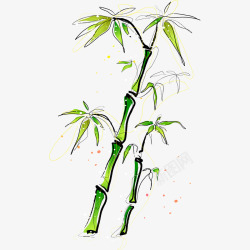 竹子水彩素材