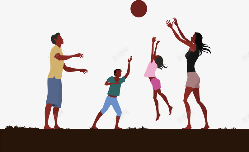 精美玩球的家庭图标png_新图网 https://ixintu.com logo设计 健康 插画 背景 运动健康 锻炼
