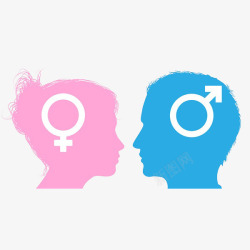 男女性别标志卡通头像性别男女图标高清图片