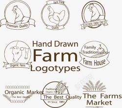 素描农场动物素材