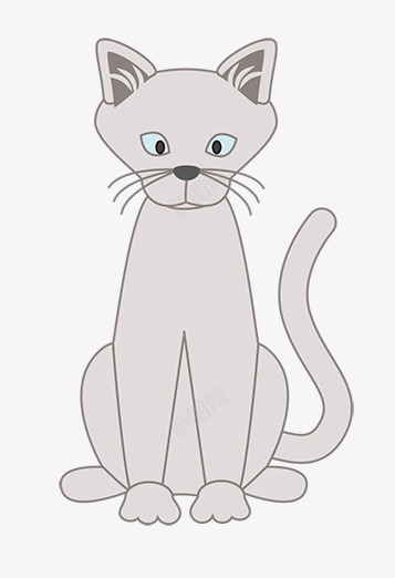 小灰猫装饰png免抠素材_新图网 https://ixintu.com 剪贴 小猫 猫咪 野猫