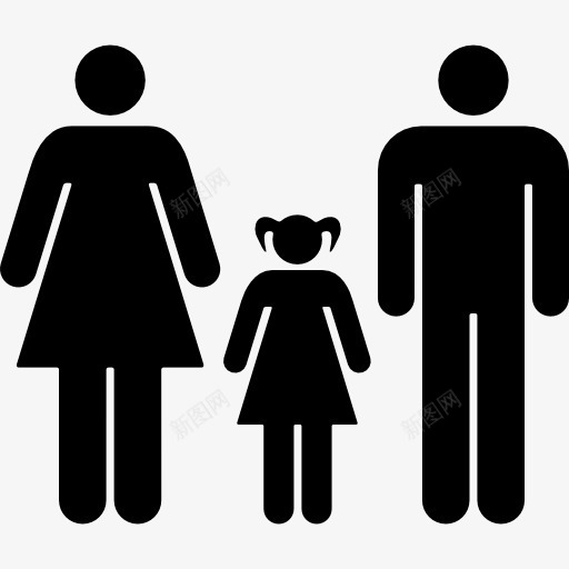 一家三图标png_新图网 https://ixintu.com 三 人 夫妻 女人 女儿 家庭 熟悉的 男人