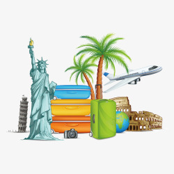 度假旅游矢量图素材
