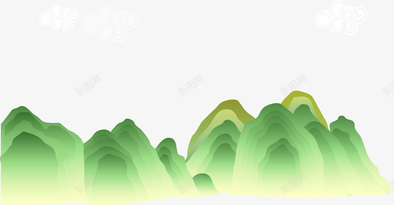 渐变手绘装饰群山png免抠素材_新图网 https://ixintu.com 丛山峻岭 山峰 山脉 山顶 手绘 手绘插画山 渐变 简笔画山 群山 装饰