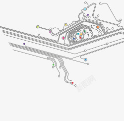 条纹线路科技元素高清图片