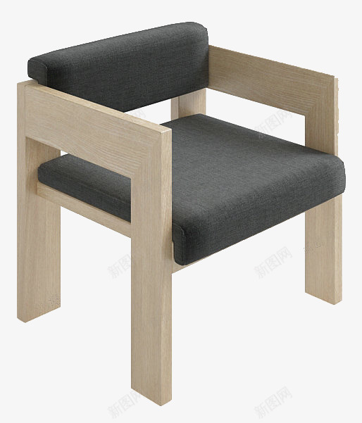 有质感的简约毛呢椅子png免抠素材_新图网 https://ixintu.com 元素 时尚 椅子 简约 质感
