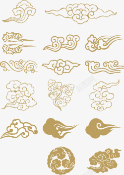 古典标题栏中国元素祥云装饰图案高清图片