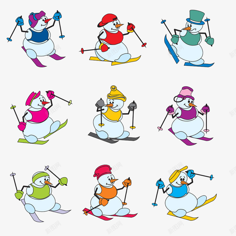 滑雪的雪人png免抠素材_新图网 https://ixintu.com 冬天 单板 单板鞋 卡通 溜冰 滑行 滑雪 滑雪鞋 玩耍 雪上滑行 雪人 雪地 雪板 雪橇