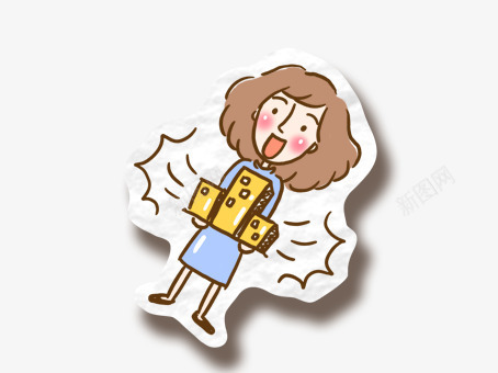 商务人士png免抠素材_新图网 https://ixintu.com 卡通 女士 手绘 营业员