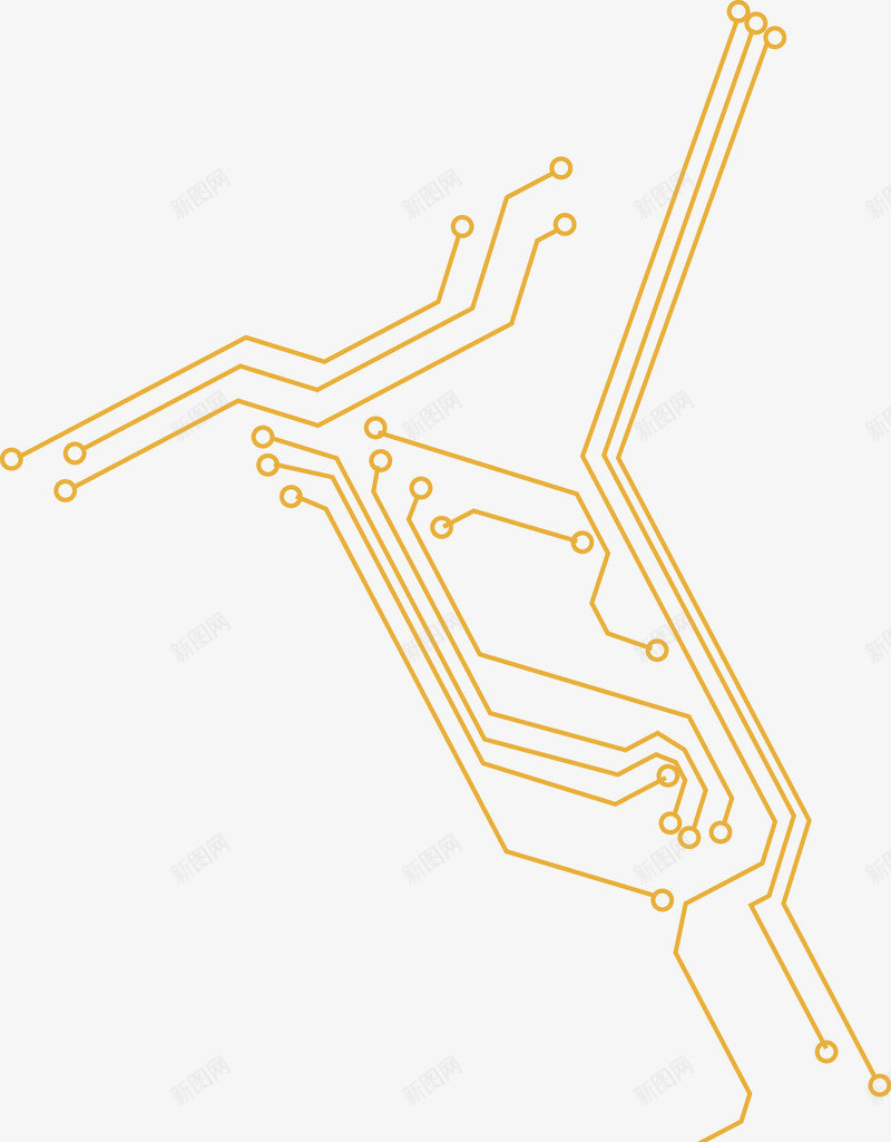 红色简约线路图png免抠素材_新图网 https://ixintu.com 主板 卡通 卡通线路图 彩色 技术 电流线条 电流线路 电线 科技 线路
