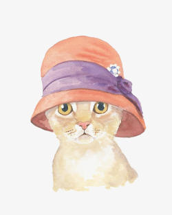 戴帽子的小猫素材