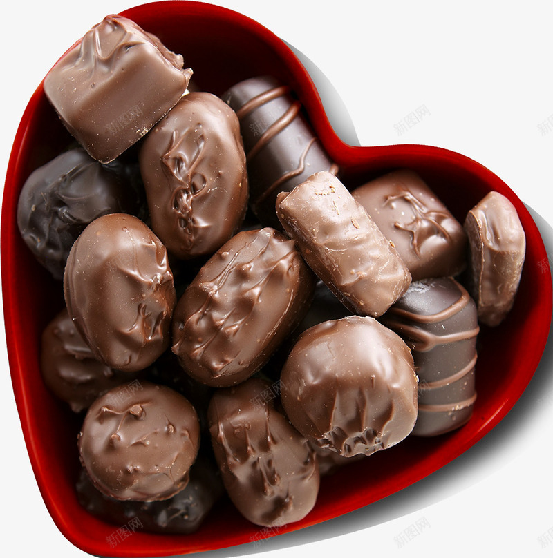 心形巧克力糖果psd免抠素材_新图网 https://ixintu.com 巧克力 心形 情人节素材 糖果