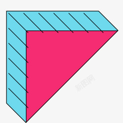 装饰孟菲斯风格立体三角形矢量图素材