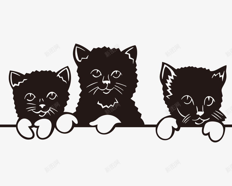 三个小猫手绘png免抠素材_新图网 https://ixintu.com 动物 卡通 卡通猫咪 可爱 宠物 小猫 手绘 猫咪 猫猫