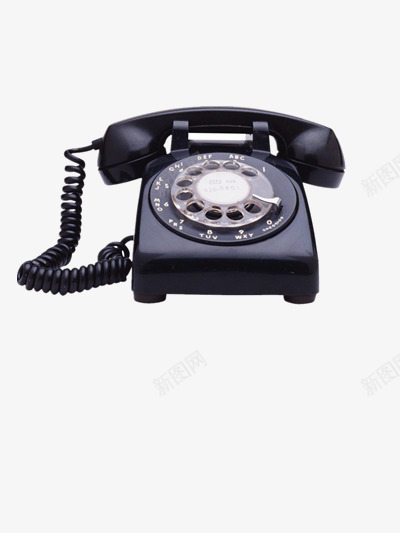 家庭电话png免抠素材_新图网 https://ixintu.com 我的家人 电话 电话线 老式电话 通讯工具 黑色
