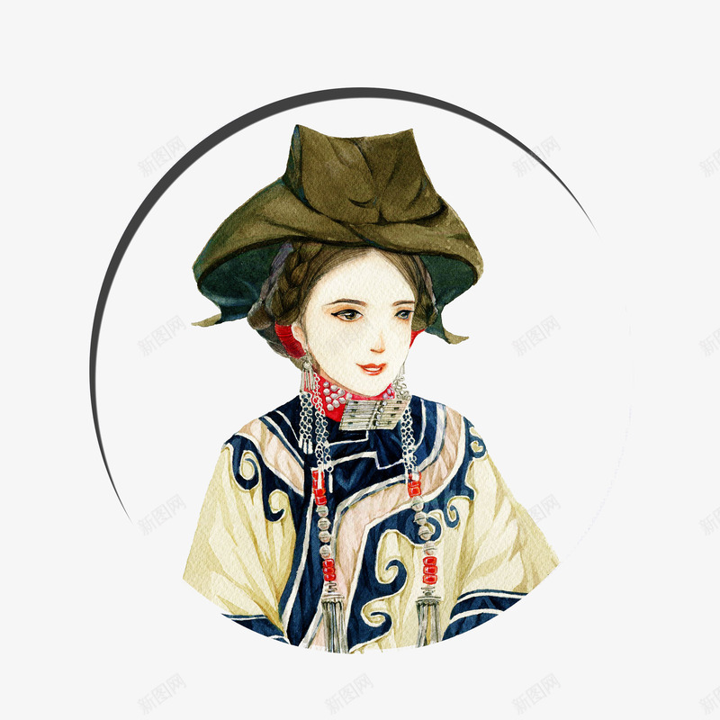 手绘水彩唯美少数民族美女插画免png免抠素材_新图网 https://ixintu.com 女人 少数民族 彝族 彝族服饰 彝族风光 手绘 手绘水彩唯美少数民族美女插画免抠免费下载 插画 服饰 美女 设计