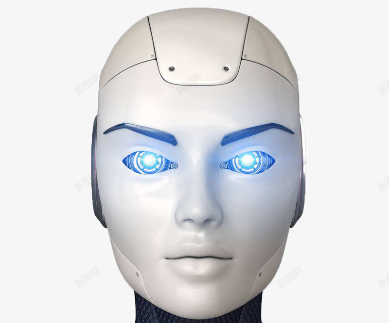 散发出蓝光的机器人装饰png免抠素材_新图网 https://ixintu.com 亮光 教育 智能 未来感 机器人 机器人眼睛 眼睛 科技 装饰