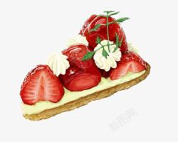 卡通洋葱横切面草莓蛋糕高清图片