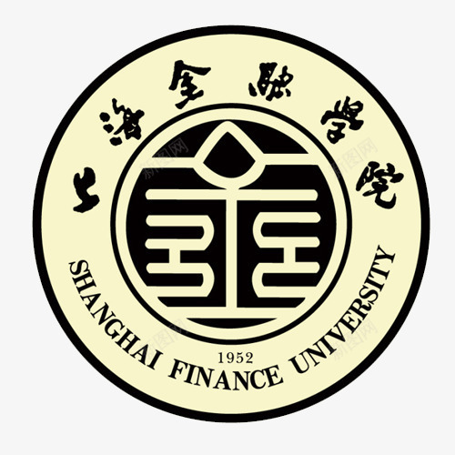 简约装饰上海金融学院圆形标签图标png_新图网 https://ixintu.com 上海学校 上海金融logo 圆形标签 学校logo 设计标签 金融学院