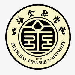 海金简约装饰上海金融学院圆形标签图标高清图片