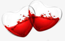 爱心红酒玻璃爱心高清图片