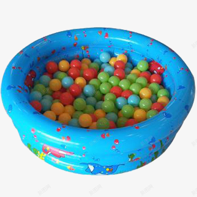 彩色海洋球png免抠素材_新图网 https://ixintu.com 小孩娱乐 海洋球 蓝色框