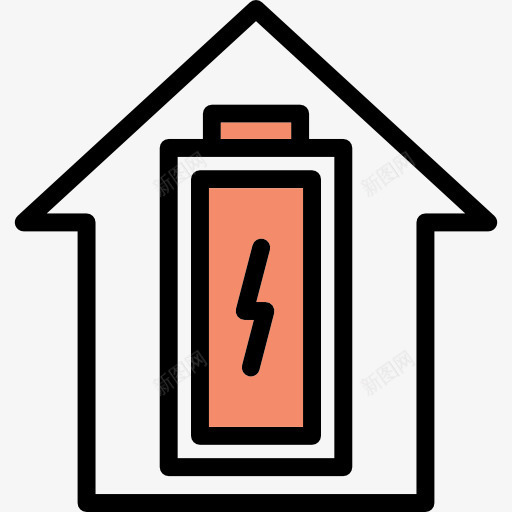 房子图标png_新图网 https://ixintu.com 家居 家庭自动化 建筑 房地产 房子 智能家居 电子收费 电池 科技