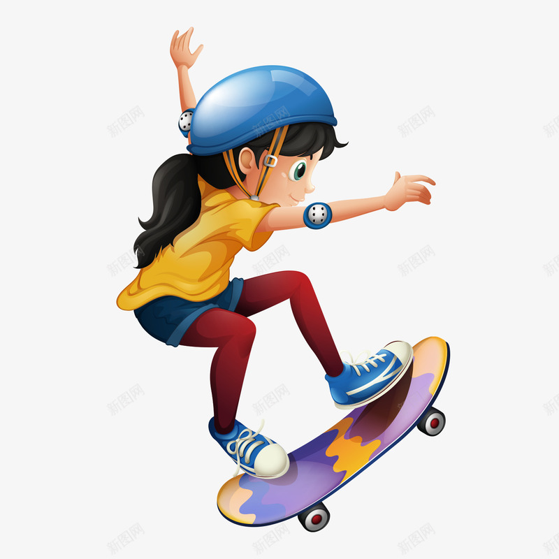 滑板png免抠素材_新图网 https://ixintu.com 6月21日 世界滑板日 嘻哈风 娱乐 流行 玩滑板 运动