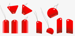 红色吊牌标签边框合集素材