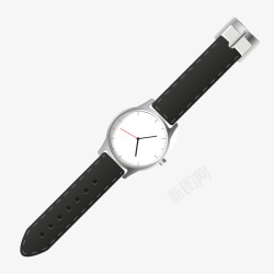 黑色质感商务手表矢量图素材