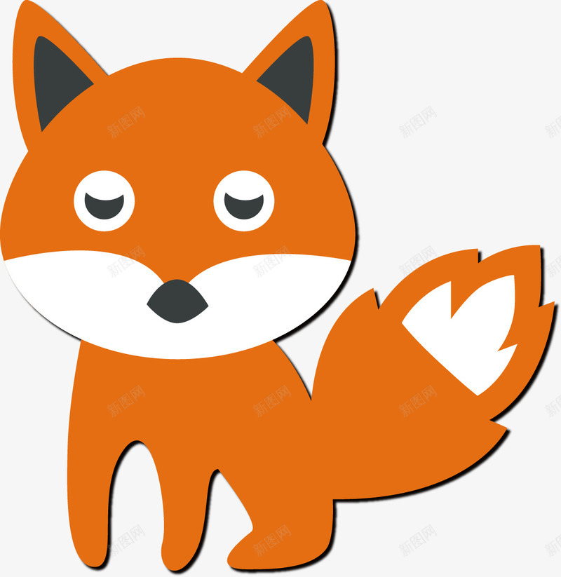 创意森林里的小狐狸图矢量图ai免抠素材_新图网 https://ixintu.com 动物 小狐狸 森林 设计 矢量图