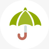 绿色雨伞卡通图标png_新图网 https://ixintu.com 卡通 图标 绿色 雨伞